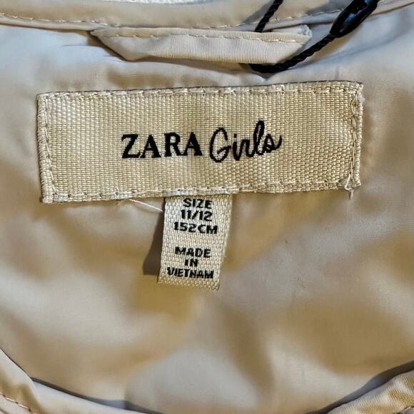 NWT Zara Cream Quilted Vest Girls 11-12 - Picture 3 of 8